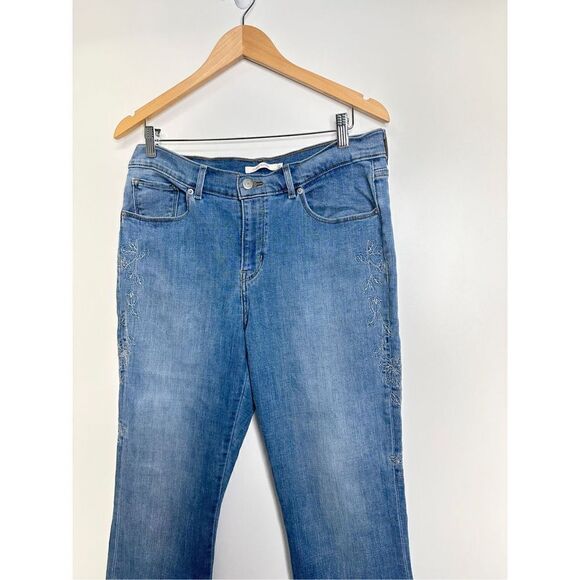 Levi’s Jeans Womens Classic Boot Cut Size 12 Blue Embroidery Detail - Picture 2 of 9